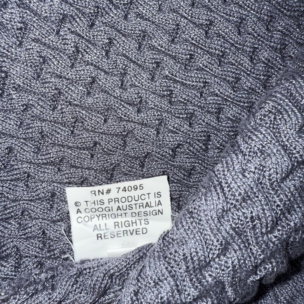 Coogi Gray Ribbed V Neck Sweater Men Sz XL Australia 100% mercerised Cotton - Picture 5 of 12